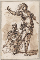 E 016
<br/>
Twee soldaten
<br/>
<em>Rosa, Salvator (1615-1673)</em>